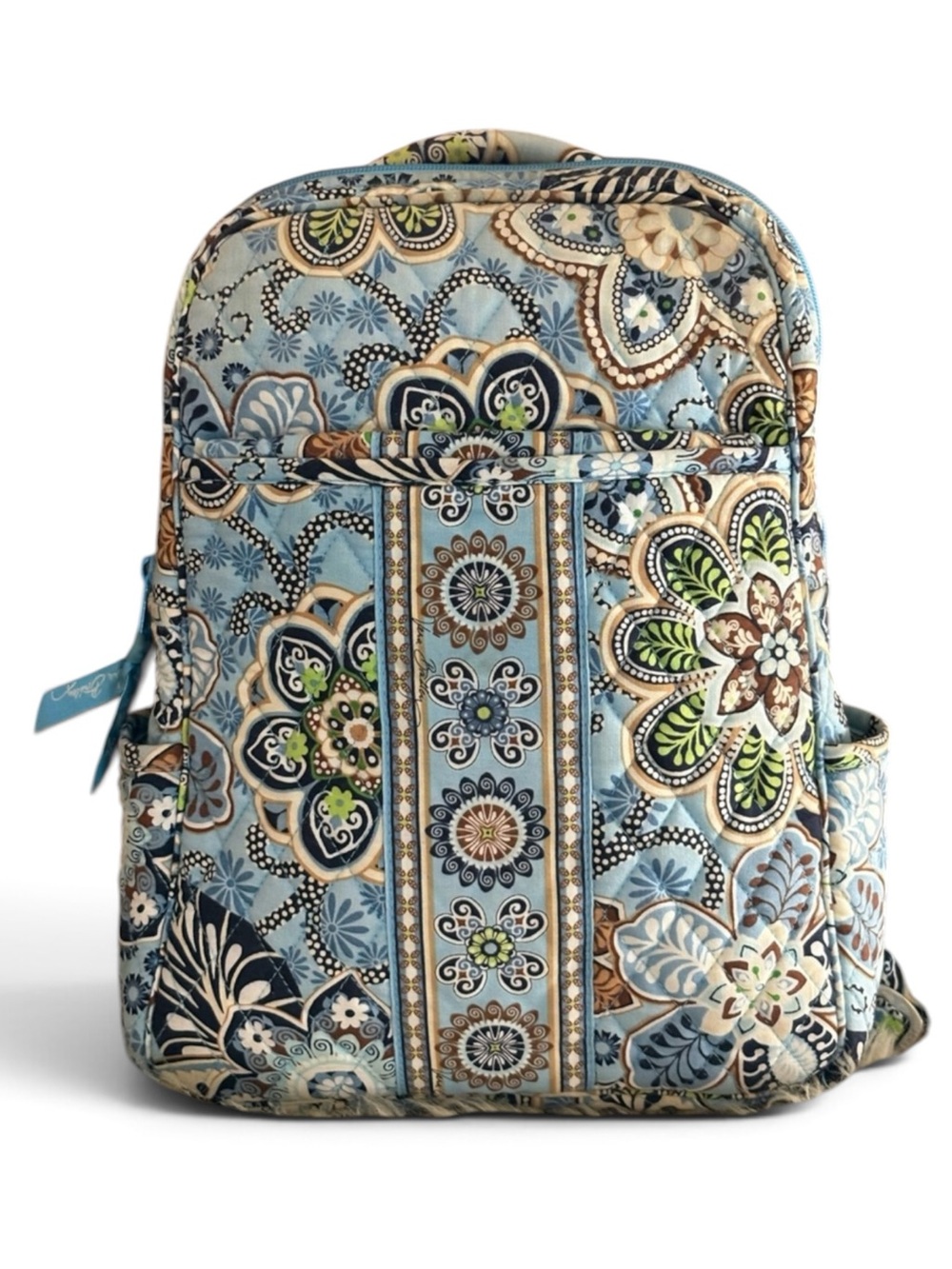 Vera Bradley ‘Bali Blue’ Floral Quilted Mini Backpack - Picture 1 of 7